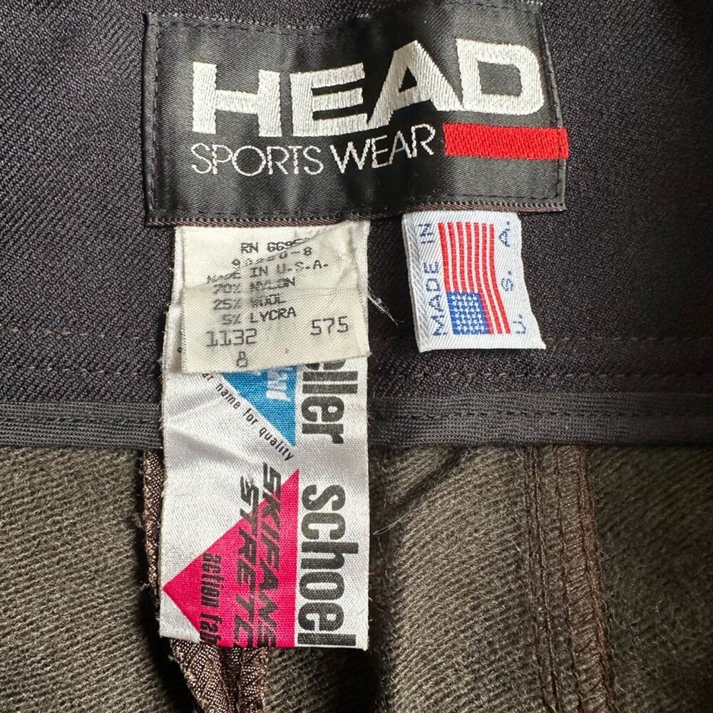 Vintage Head Sportswear Apres Ski Pants Wool Snow Winter Brown Compression - Picture 3 of 9